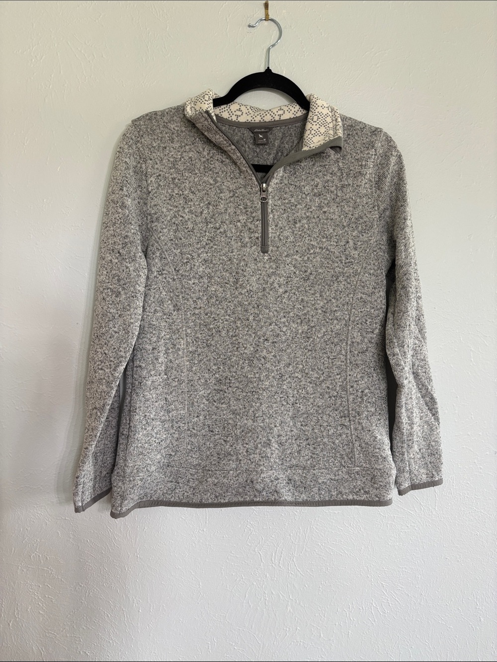 Eddie Bauer Gray Quarter Zip Gray Sweater